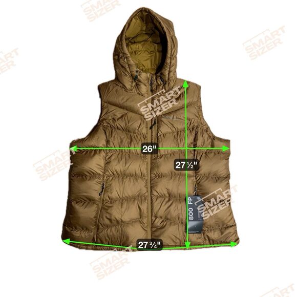 Eddie Bauer Vest womens 2X Brown first ascent Goose down 800FP Hooded hiking - Picture 11 of 11